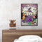 Frameless Oil Paint By Numbers Purple Gnome DIY Canvas Picture Craft Kit
