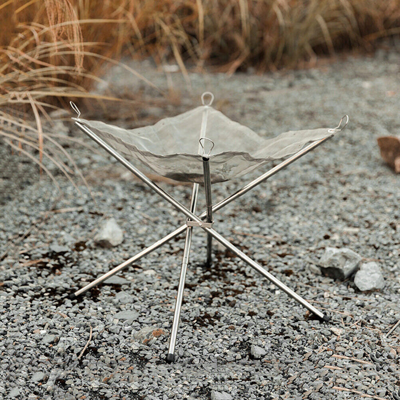 Mountainhiker Camping Folding Fire Rack Stainless Steel Campfire Rack Stove