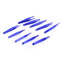 10pcs Disposable Medical First Aid Tweezer Small Plastic Tweezers Bl BH ^?