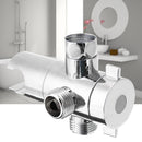 3-Way Shower Head Diverter Mounted Valve Fixer Bracket Shower Tea Adapter Switch