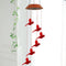 Solar Power Color Changing Wind Chime Lamps Garden Red Bird Pendant Light