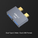 USB C HUB Docking Station for MacBook Thunderbolt 3 Dual Type-C Adapter (B)