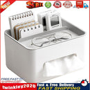Tissue Box Napkin Holder Remote Control Home Storage Desk Organizer (Grey) Newly