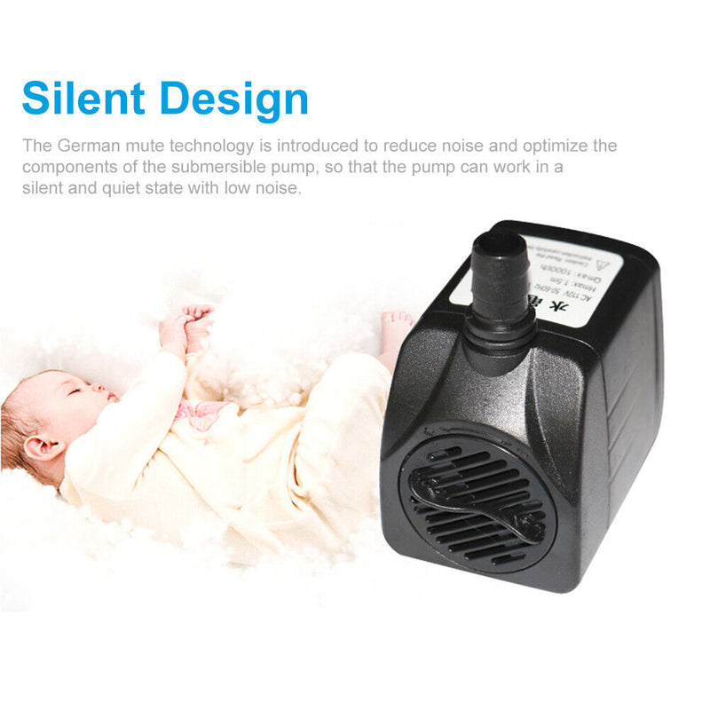 1000L/H 15W Submersible Aquarium Ultra-quiet Landscape Fish Tank Pond Water P