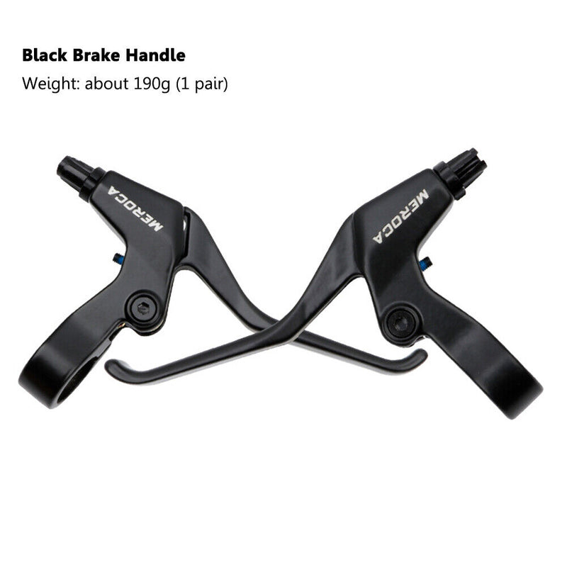 MEROCA 2x Bicycle Brake Lever Folding MTB Bike Brake Handle Cycling (Black)