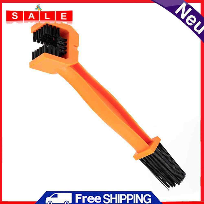 Motorcycle Bike Chain Brush MTB Bicycle Chain Scrubber Cleaning Tool Orange