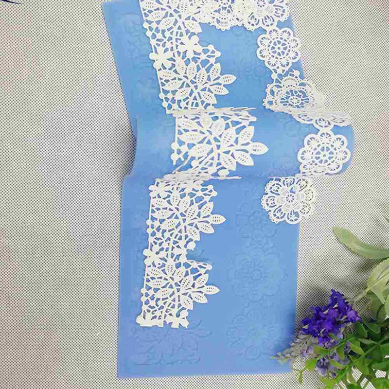 Large Flower Lace Silicone Fondant Cake Decorating Weddin Mat Mould Mold g L0O7