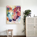 Hand Painted Oil Paint by Numbers DIY Horse Drawing Wall Hanging Decoration
