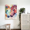 Hand Painted Oil Paint by Numbers DIY Horse Drawing Wall Hanging Decoration
