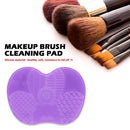 Silicone Makeup Brush Pen Cleaning Pad Suction Cup Scrubber Board (Purple) Newly