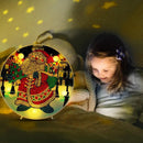 DIY LED Special Shaped Diamond Painting Santa Claus Needlework Home Ornament
