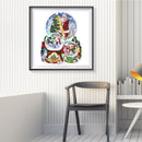 11CT Printed Full Embroidery Christmas Crystal Ball Needlework DIY Cotton Craft