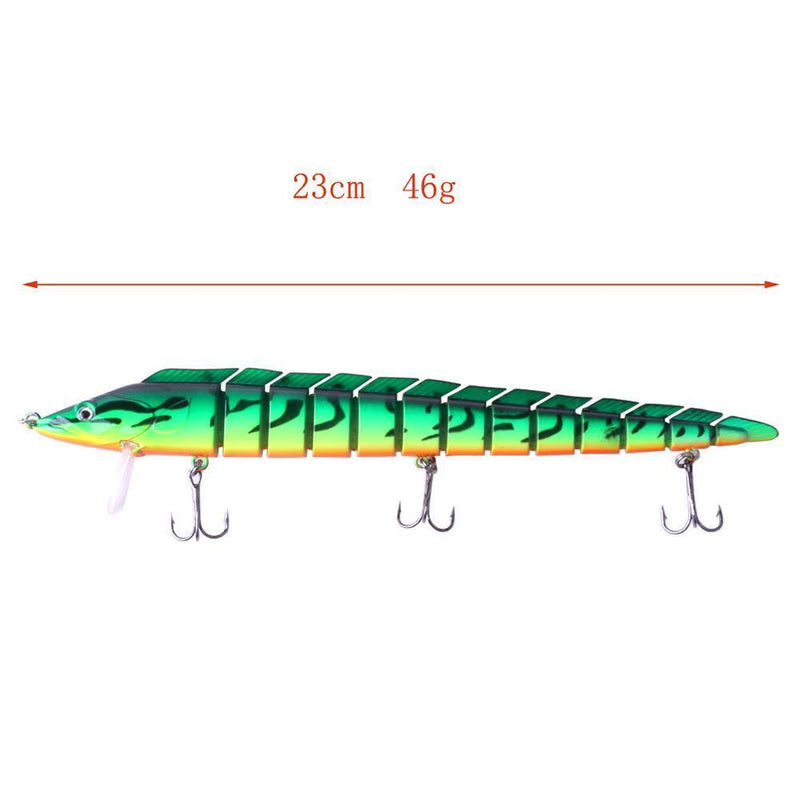 23cm 46g Simulation Fishing Lures Artificial Wobbler 13 Segments Bait (A)