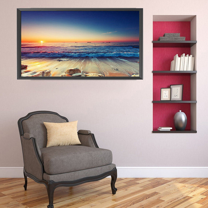 Beach Sunset Oil Paint By Numbers Kits Canvas DIY Wall Picture Home Decoration