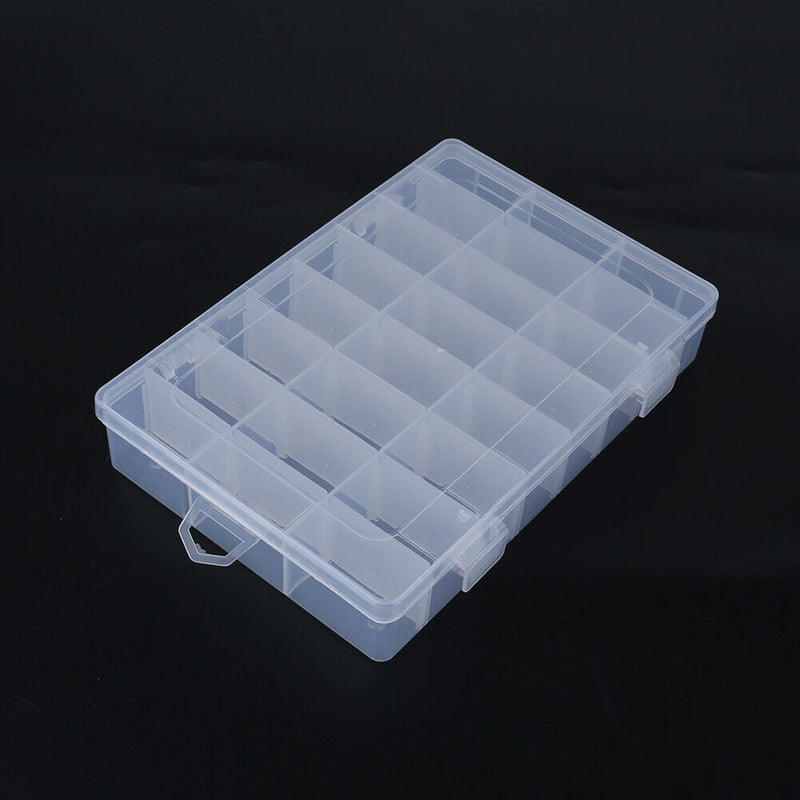 Transparent Fishing Tackle Storage Box Fishing Connector Soft 24 Slots Lure h