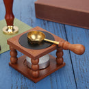 Wooden Wax Seal Stamp Retro Fire Warmer Melting Copper Waxing Furnace Stamp Tool