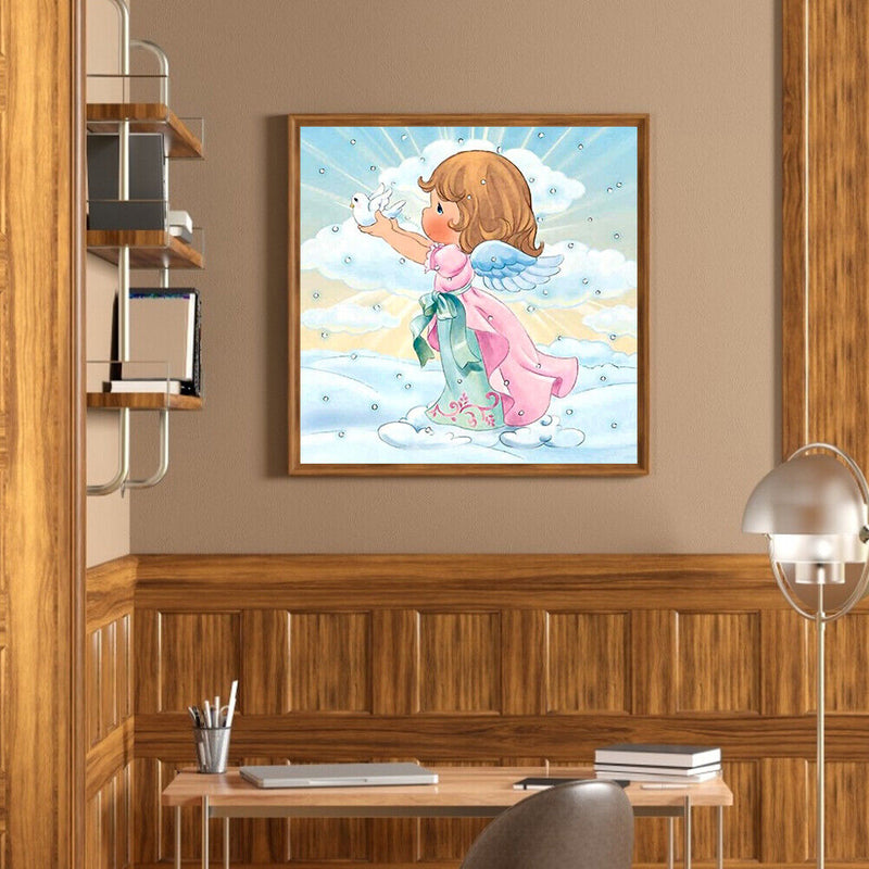 Full Round Drill Diamond Painting Kit Angel Girl Rhinestone Drawing Home Decor
