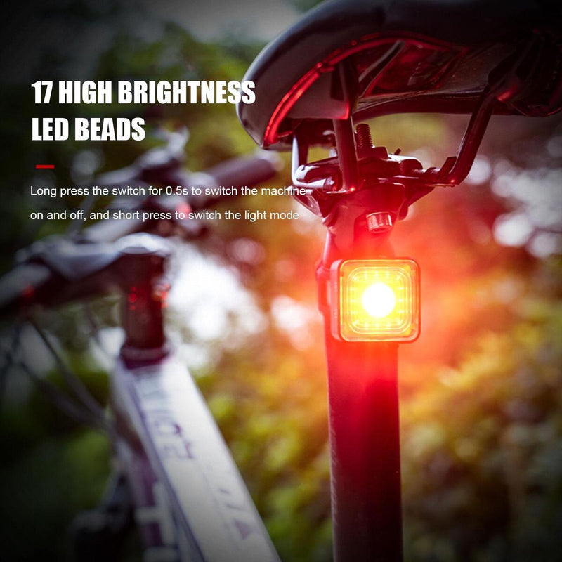 Smart Bicycle Tail Rear Light Auto Start Stop Brake IPX6 Waterproof Taillight`