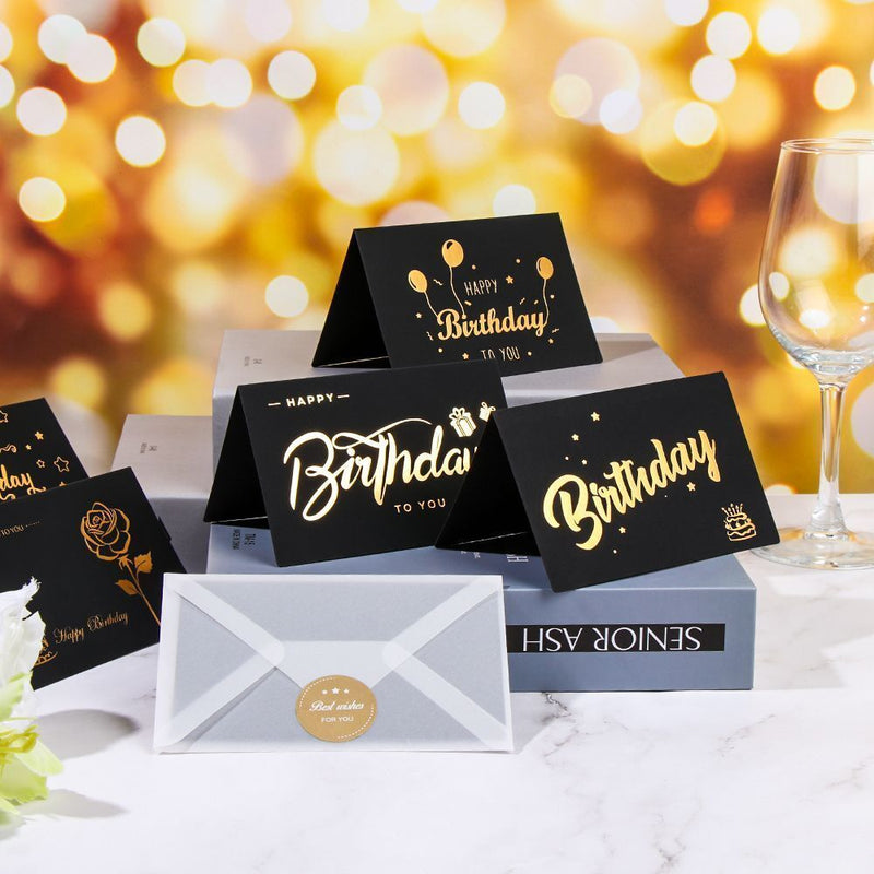 Exquisite Notecards Black Wish Card Greeting Card Envelope Happy Birthday Gift