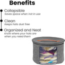 Felt Storage Box Large Travel Hats Organizer Bucket Clothes Storage Bins