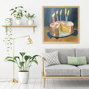 Oil Paint by Numbers Cake Canvas Artwork Living Room Picture Art Decoration Kit