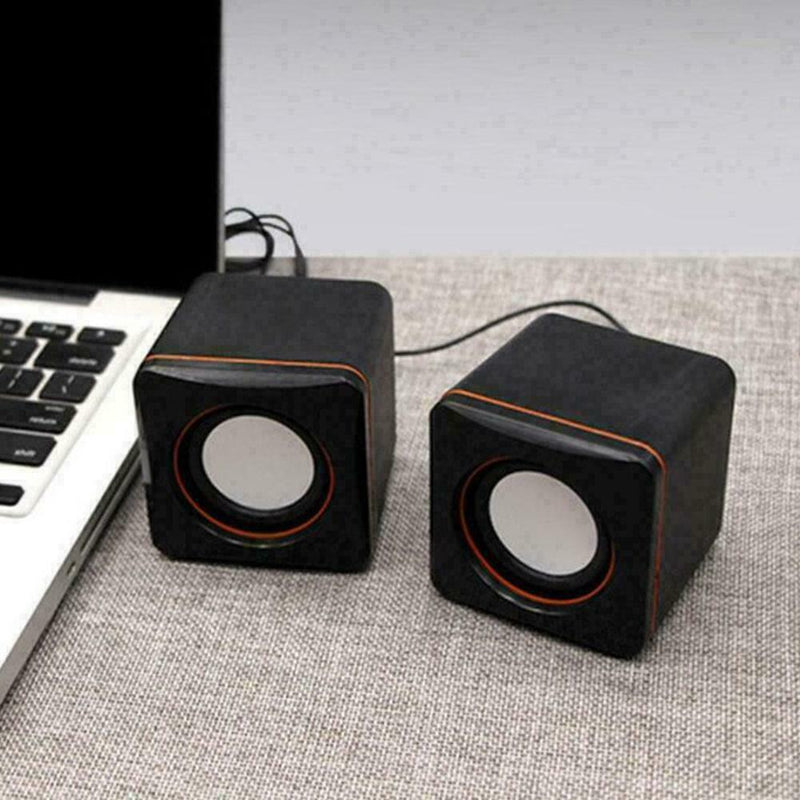2x Portable Computer Speakers USB Powered Desktop Mini PC Laptop N2M6 M4D4