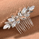 Bridesmaid Hairpins Leaf Flower Bridal Hair Clips Rhinestone Hair Comb