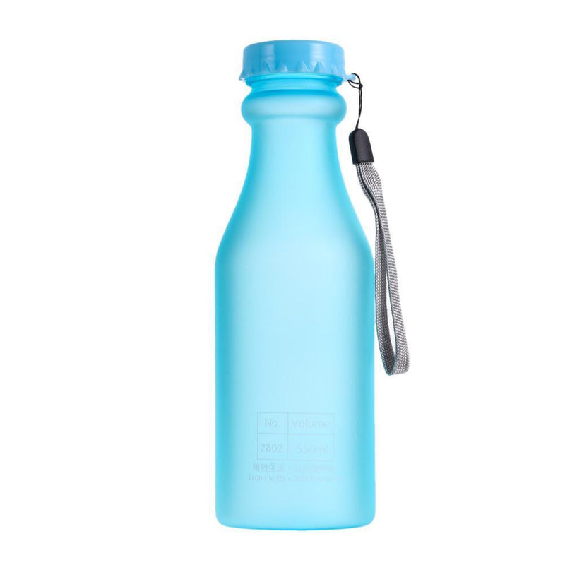 Candy Colors Unbreakable Frosted Plastic Kettle 550mL Water Bottle (Blue)