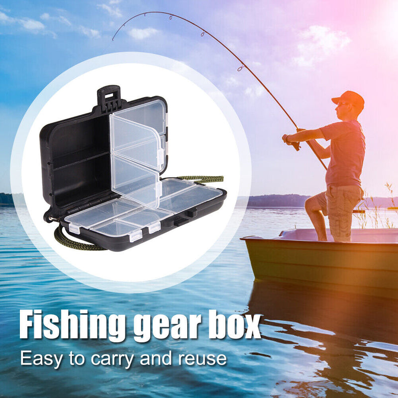 9 Compartments Waterproof Fishing Tackle Lure Bait Hook Box Plastic Storage
