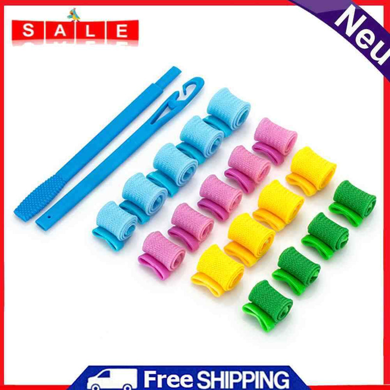 18pcs Hair Rollers Snail Shape Hair Curler Spiral Wave Curls DIY Styling Tools