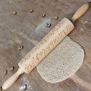 Musical Note Wood Embossing Rolling Pin DIY Baking Cookies Engraved Stencil
