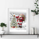 DIY Canvas Paint By Numbers Set Oil Hand Painted Santa Claus Drawing Kit Craft