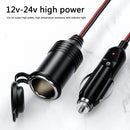 12V 24V Cigarette Lighter Extension Cord Male Plug to Female Socket (0.6m)