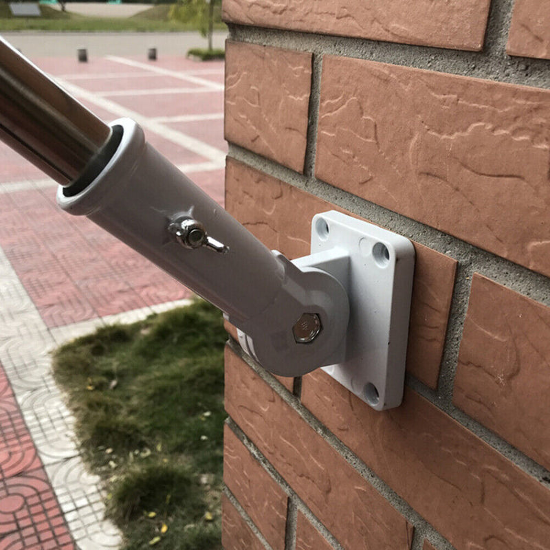 Flag Holder Aluminum Adjustable Wall Mounted Flagpole Angle Bracket Stand B