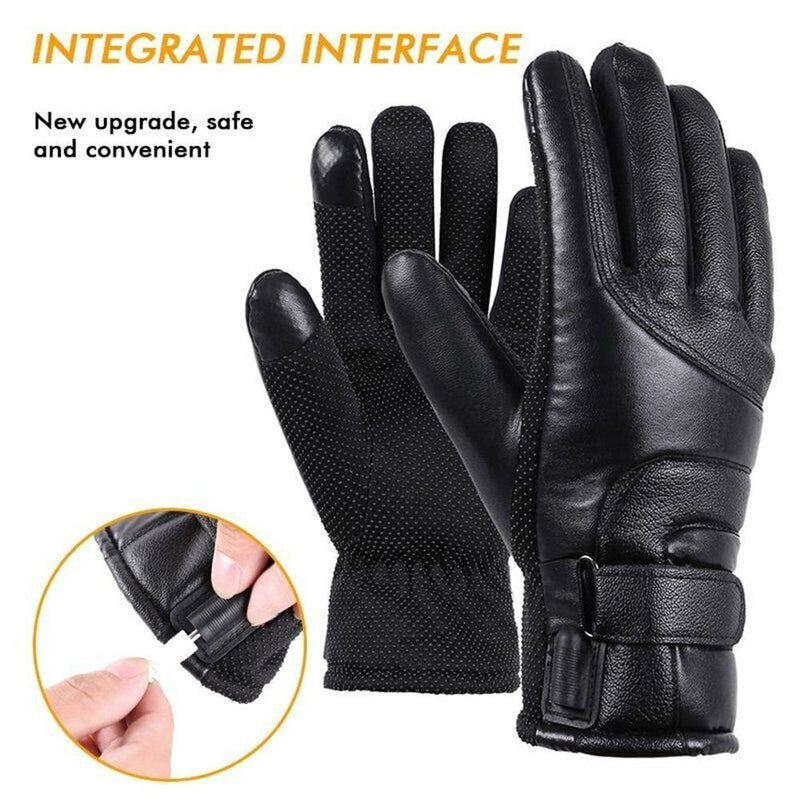 Windproof Rechargeable Hand Warmer Heated Gloves Electric Gloves Cycling Gloves