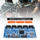 SATA Expansion Card 1 to 5 Port SATA3.0 Motherboard 6Gbps Riser Card Hub Adapter