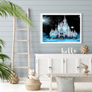 Snow Castle 5D Diamond Painting Rhinestone Full Round Drill for Room Decora