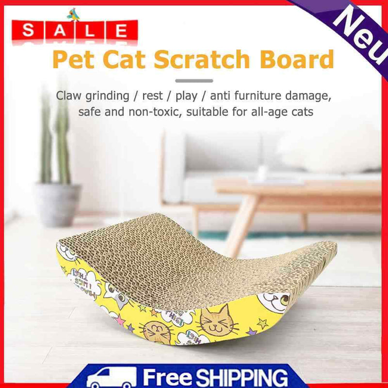 Corrugated Paper Cat Scratcher Workout Kitten Scratching Bed Pad Pet Supplies