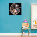 Full Round Diamond Painting 5D Eagle Flag DIY Mosaic Picture Decoration Han