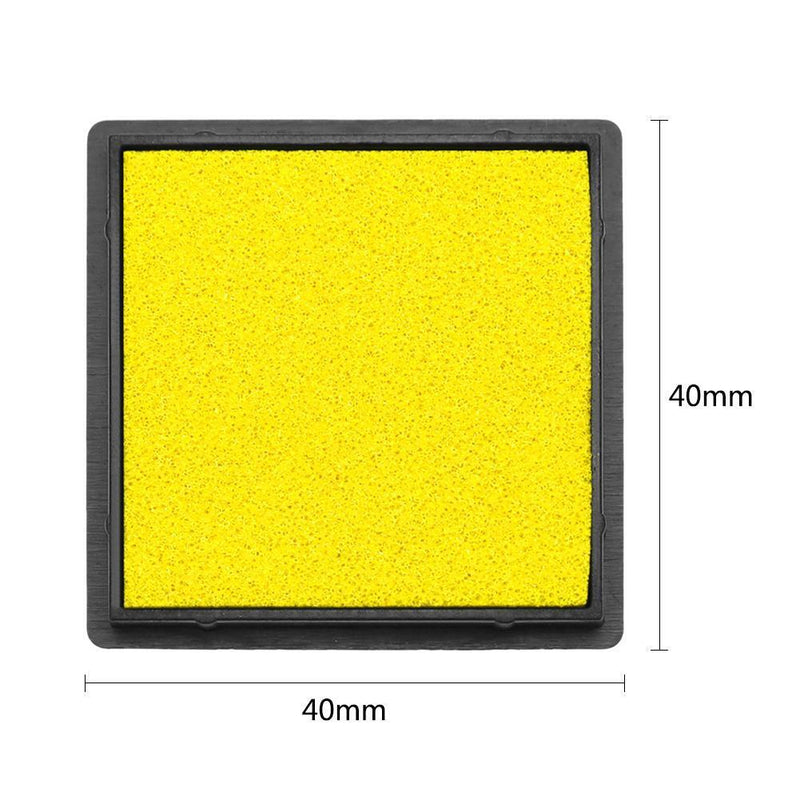 Fingerprint Square Stamp Inkpad for DIY Scrapbook Card Making Craft (Yellow