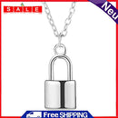 Metal Lock Pendant Necklace Simple Choker Statement Jewelry for Lovers Gift