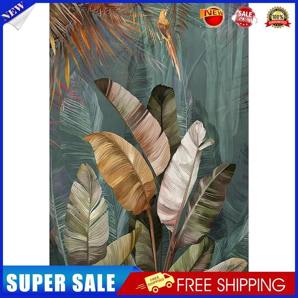 Forest Plantain Leaves Oil Paint By Number Kit DIY Acrylic Painting Drawing