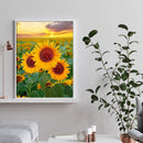 Mosaic Rhinestone Craft Diamond Painting 5D DIY Sunflowers Picture Poster Decor