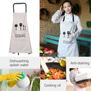 Kitchen Apron Waterproof Oil-Proof Cooking Chef Aprons with Pocket (White) Newly