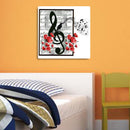 5D DIY Diamond Painting Music Notes Full Round Drill Mosaic Art Picture Kits