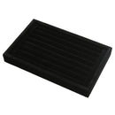 Velvet Earrings Ear Studs Display Stand Holder Organizer Rack (Black)