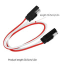 2-Pin SAE Plug Trailer Light Wiring Harness Extension Flat Wire Connector