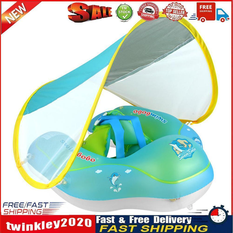 Baby Swimming Rings with Canopy Inflatable Float Pool Bathtub Summer Toys Newly