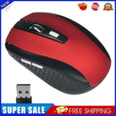 2.4GHz Wireless Optical Mouse 6 Buttons USB Receiver 2000 DPI Mice (Red)