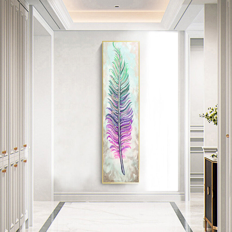 Feather 5D DIY Full Round Drill Diamond Painting Beadwork Handmade Mosaic Gif